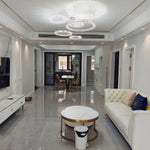 Spiridon Crystal Chandelier with Integrated LED – Silver Finish