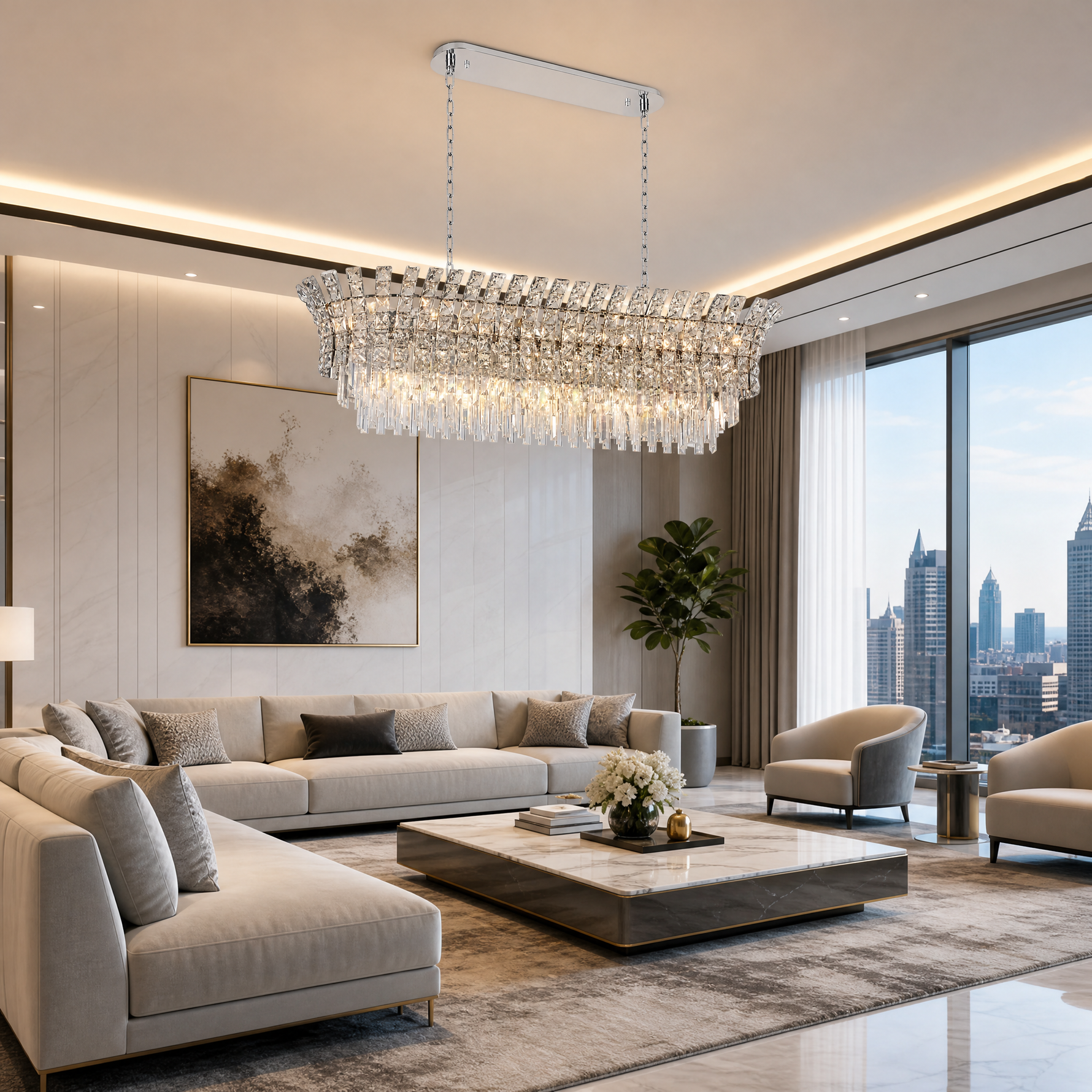 Splendore Statement Crown Chandelier