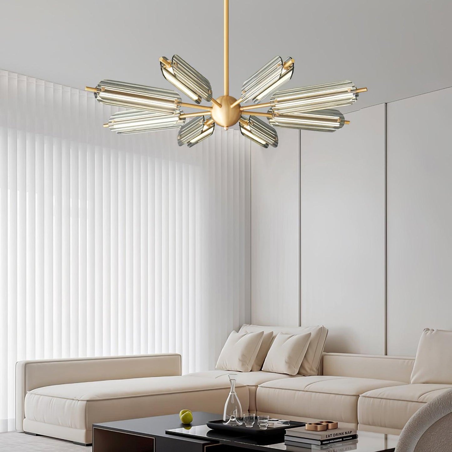 Sputnik Brass Chandelier - YIOSI