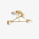 Gold Finish Sputnik Flush Ceiling Light with Integrated LED Shades