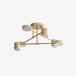 Gold Finish Sputnik Flush Ceiling Light with Integrated LED Shades