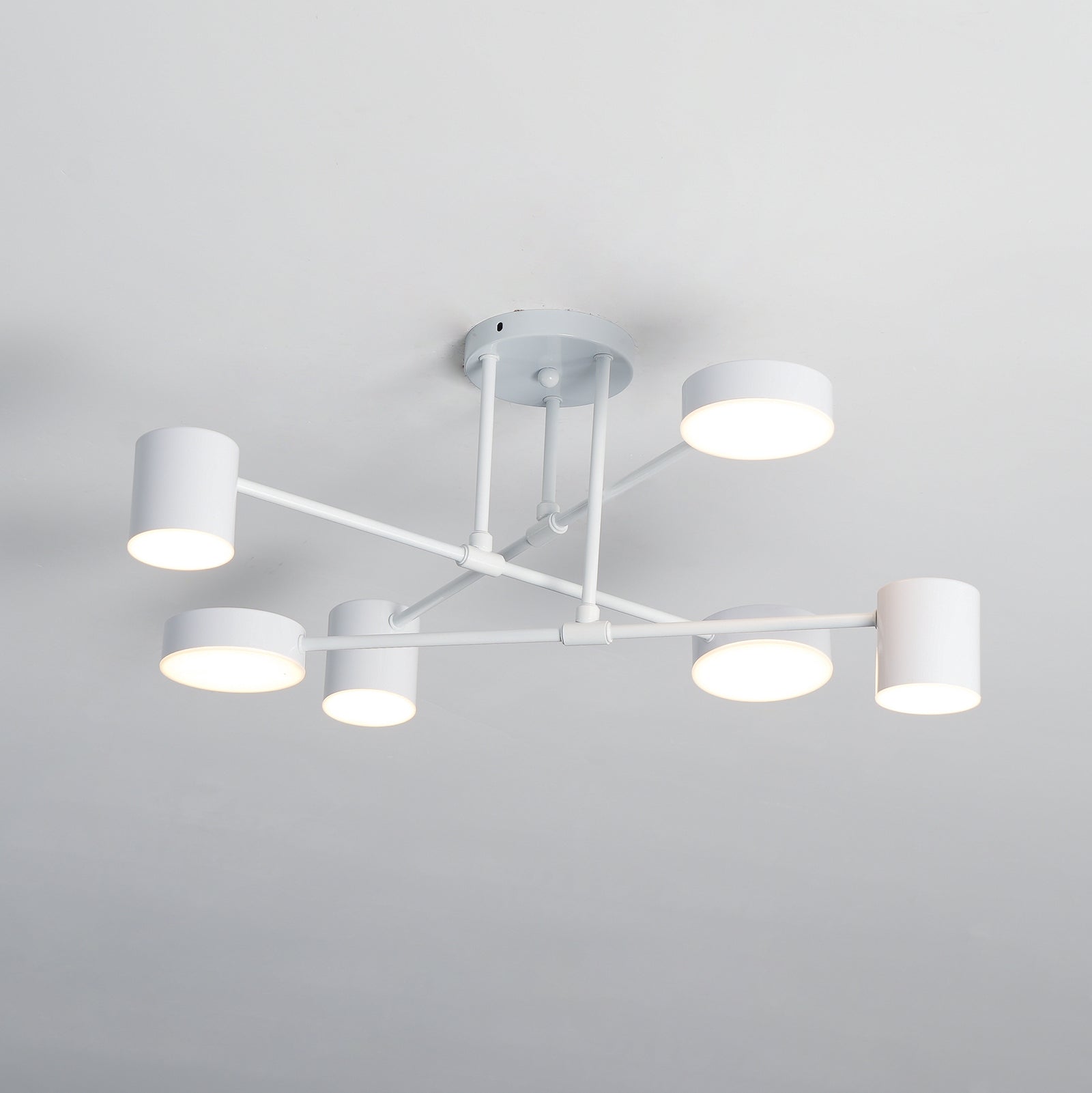 Gold Finish Sputnik Flush Ceiling Light with Integrated LED Shades