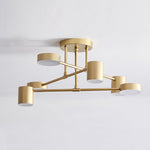 Gold Finish Sputnik Flush Ceiling Light with Integrated LED Shades