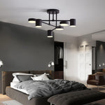 Gold Finish Sputnik Flush Ceiling Light with Integrated LED Shades