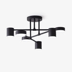 Gold Finish Sputnik Flush Ceiling Light with Integrated LED Shades