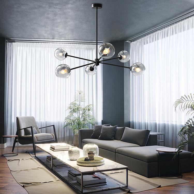 Staggered Glass 6 Light Chandelier - YIOSI