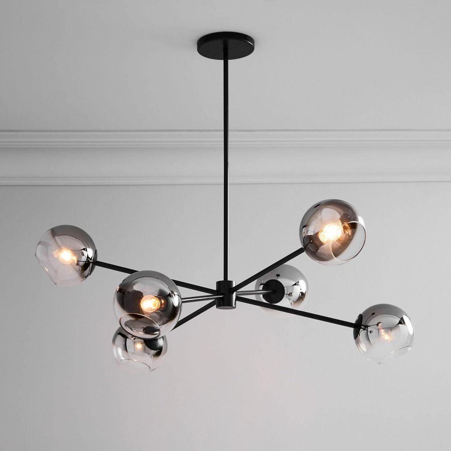 Staggered Glass 6 Light Chandelier - YIOSI