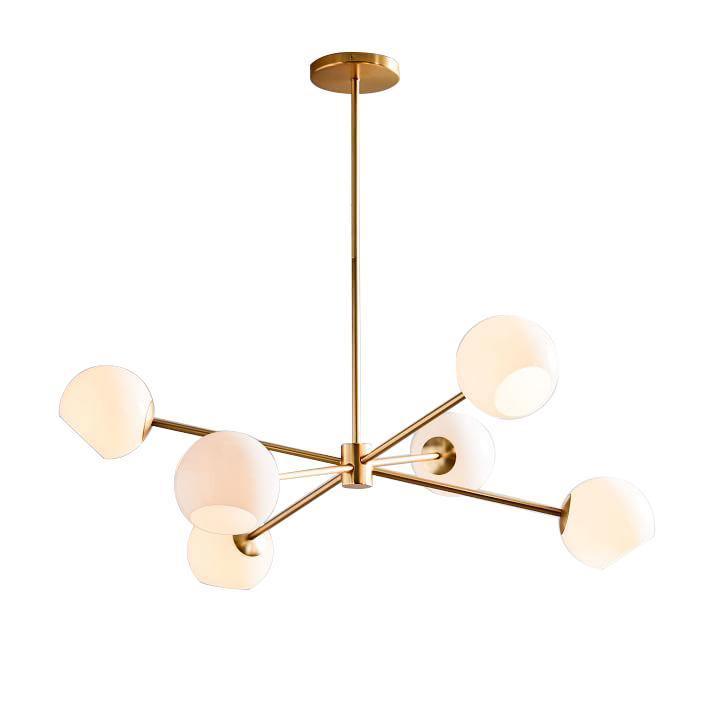 Staggered Glass 6 Light Chandelier - YIOSI