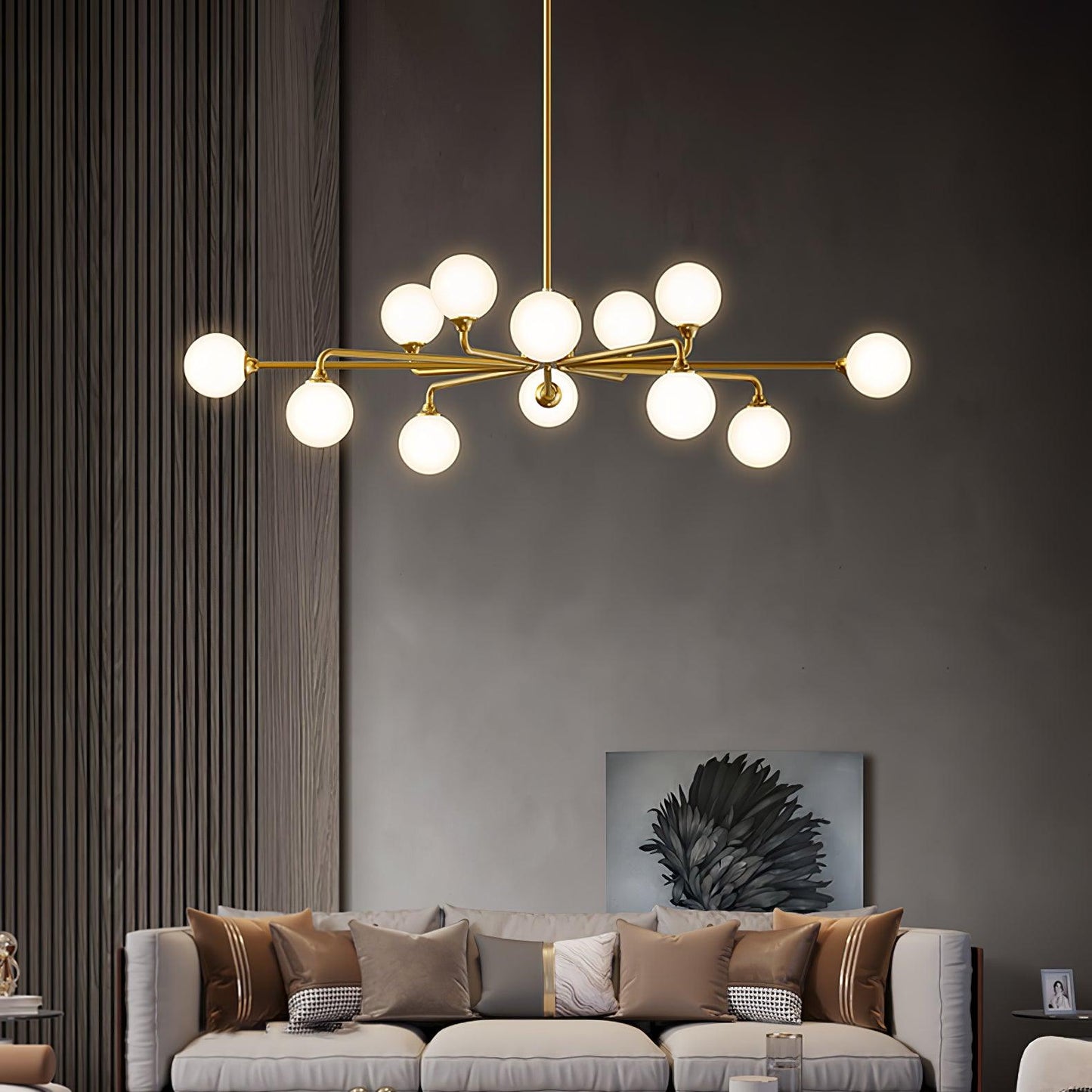 Staggered Glass Globes Chandelier - YIOSI