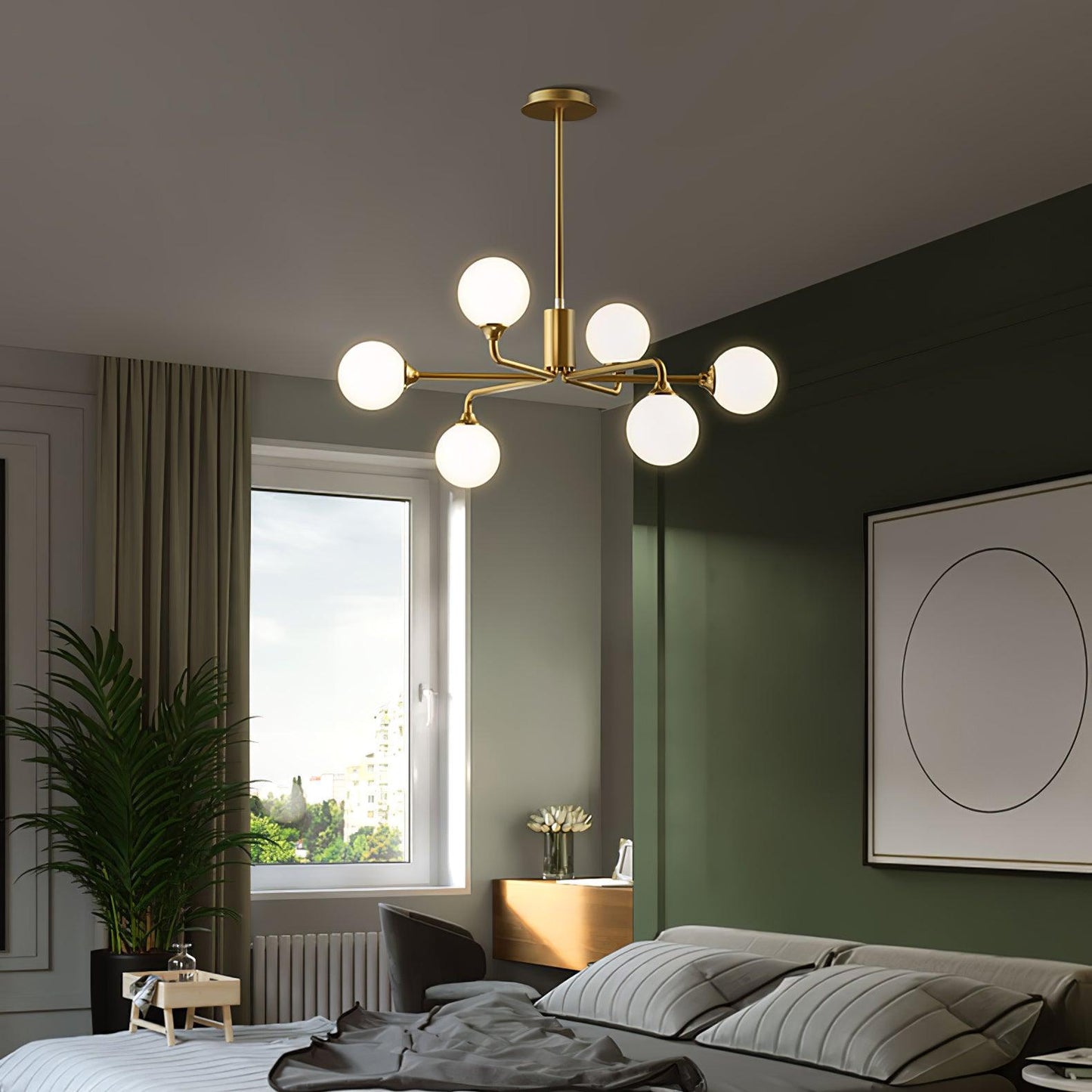 Staggered Glass Globes Chandelier - YIOSI