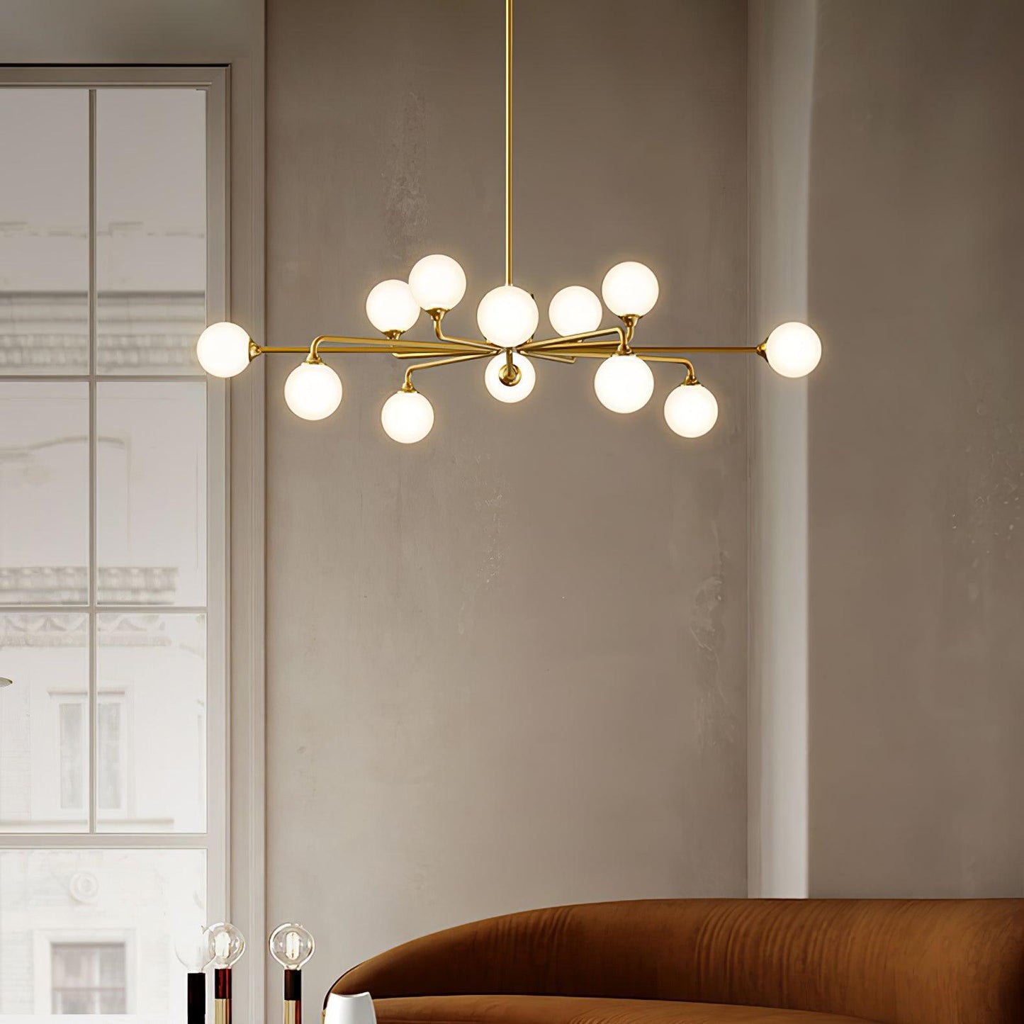 Staggered Glass Globes Chandelier - YIOSI