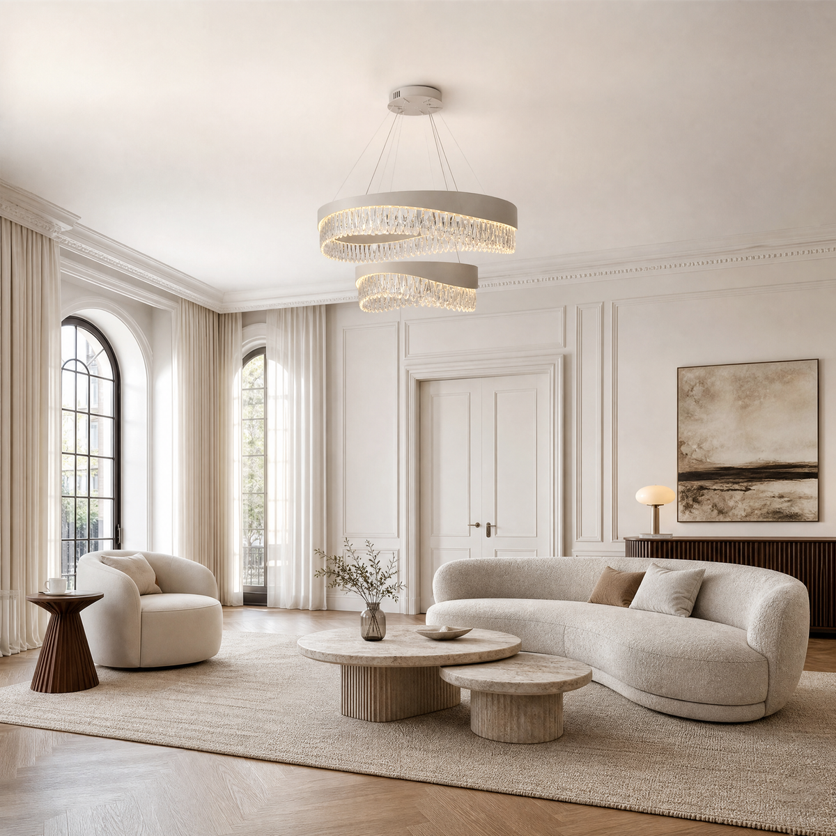Stagno Crystal Duo Chandelier