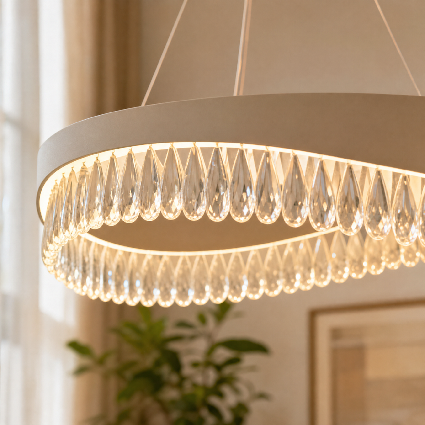 Stagno Crystal Halo Chandelier