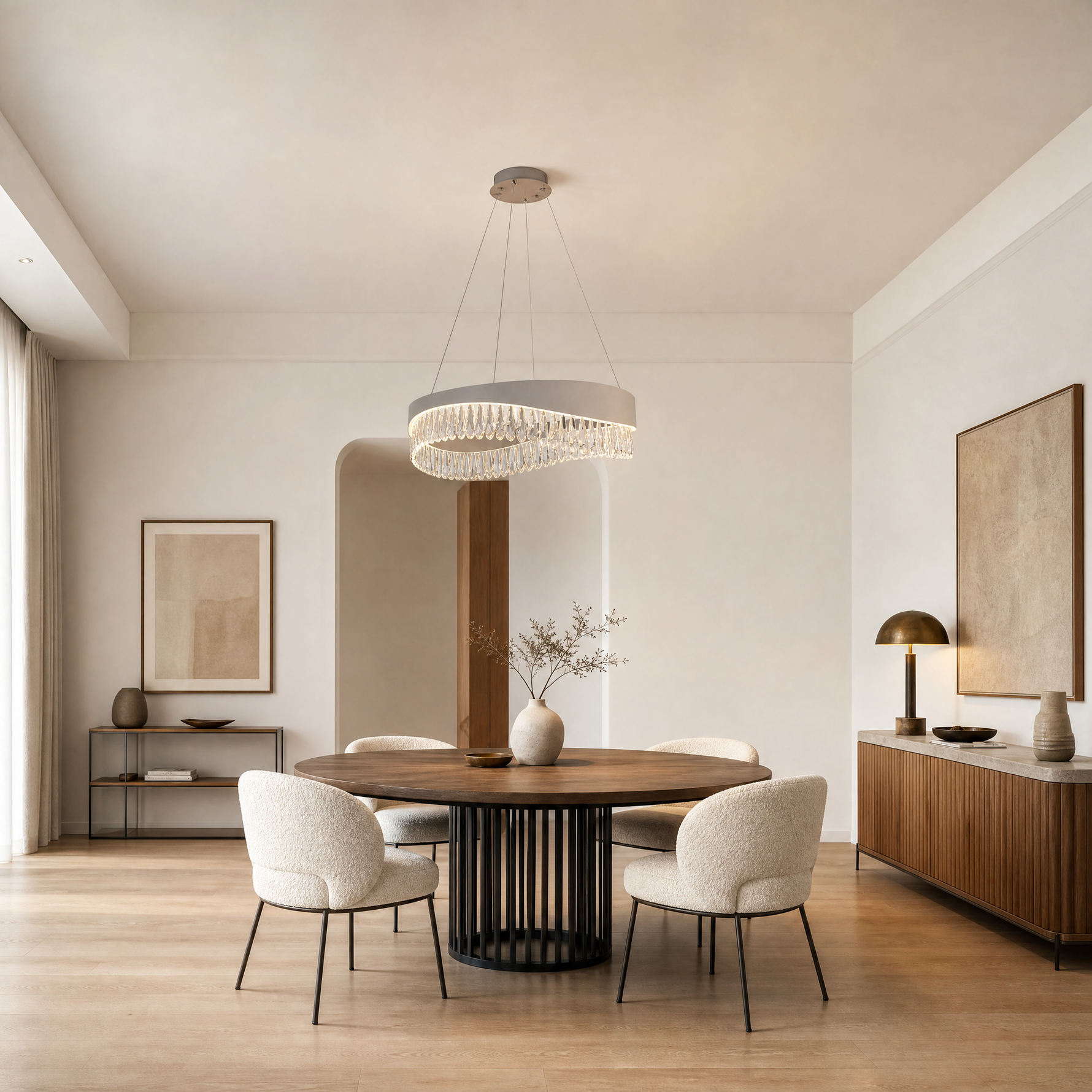 Stagno Crystal Halo Chandelier