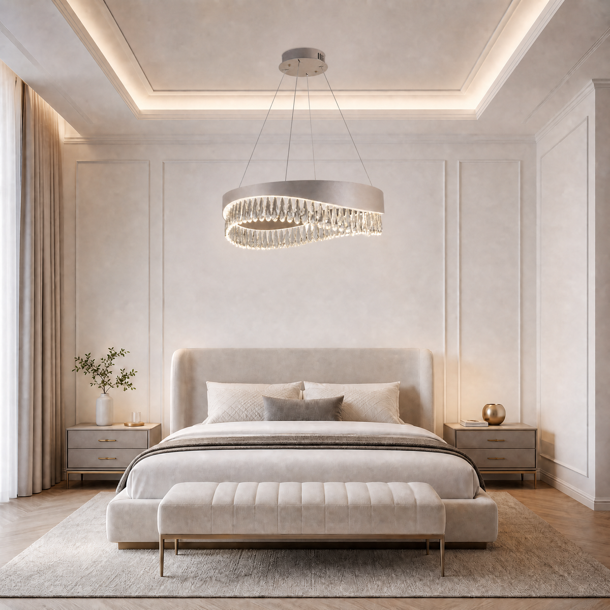 Stagno Crystal Halo Chandelier