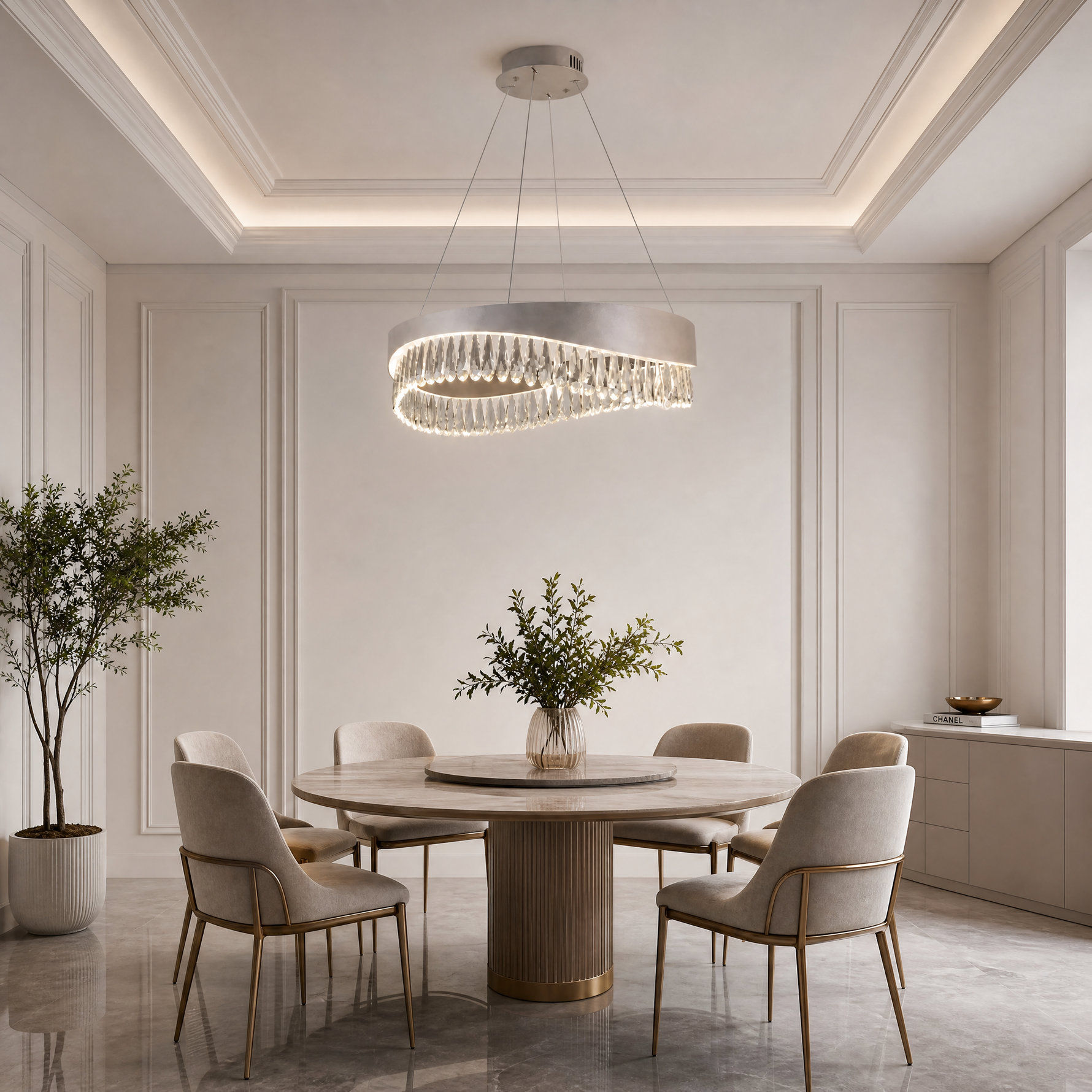Stagno Crystal Halo Chandelier
