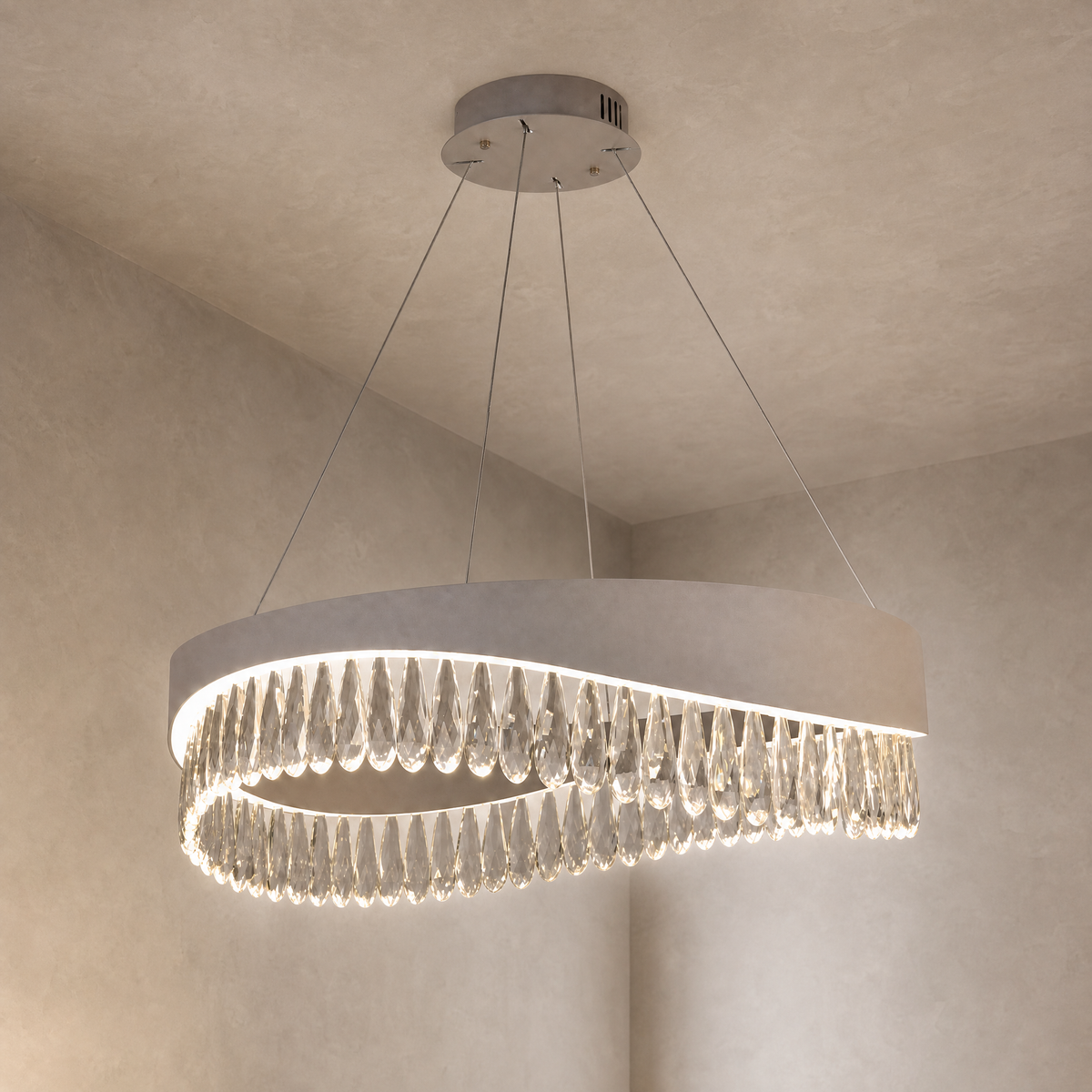 Stagno Crystal Halo Chandelier