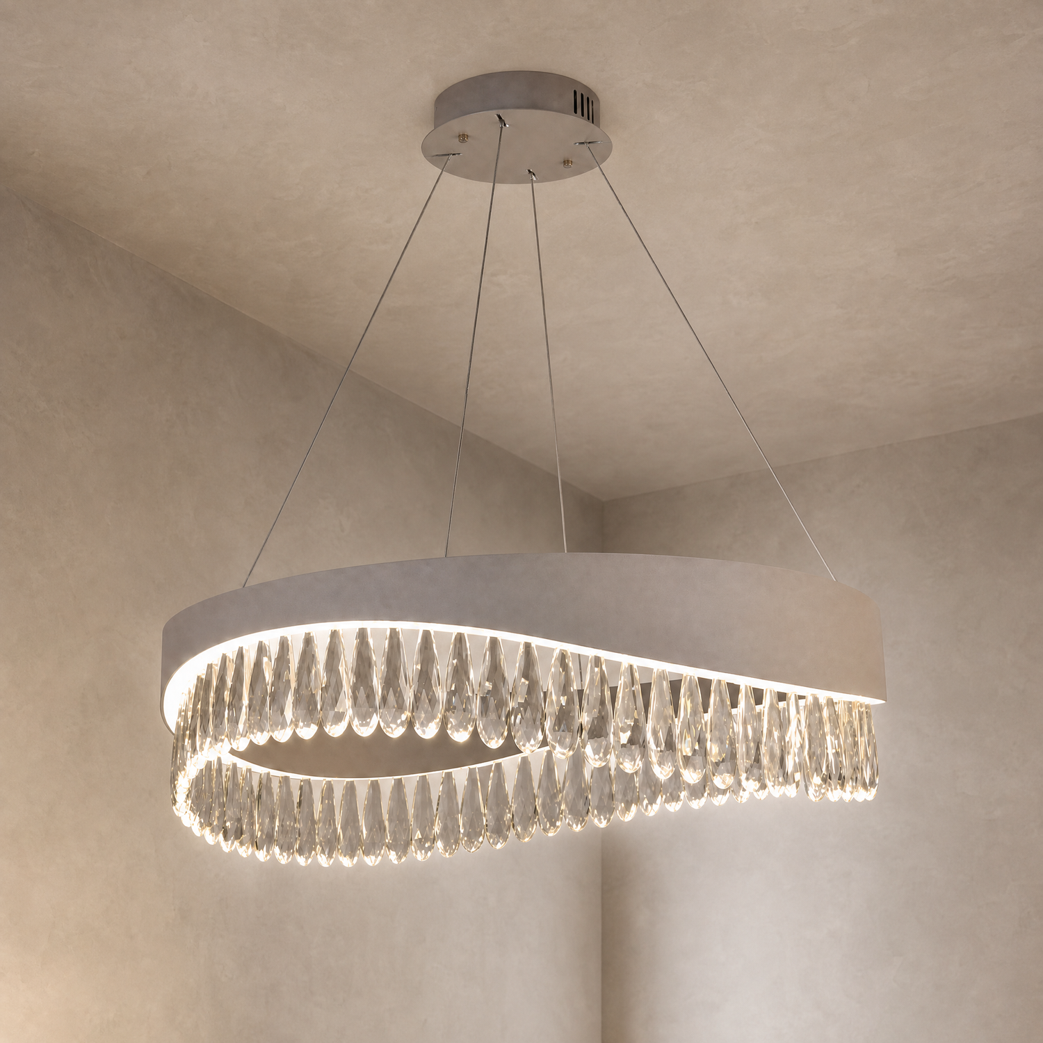 Stagno Crystal Halo Chandelier