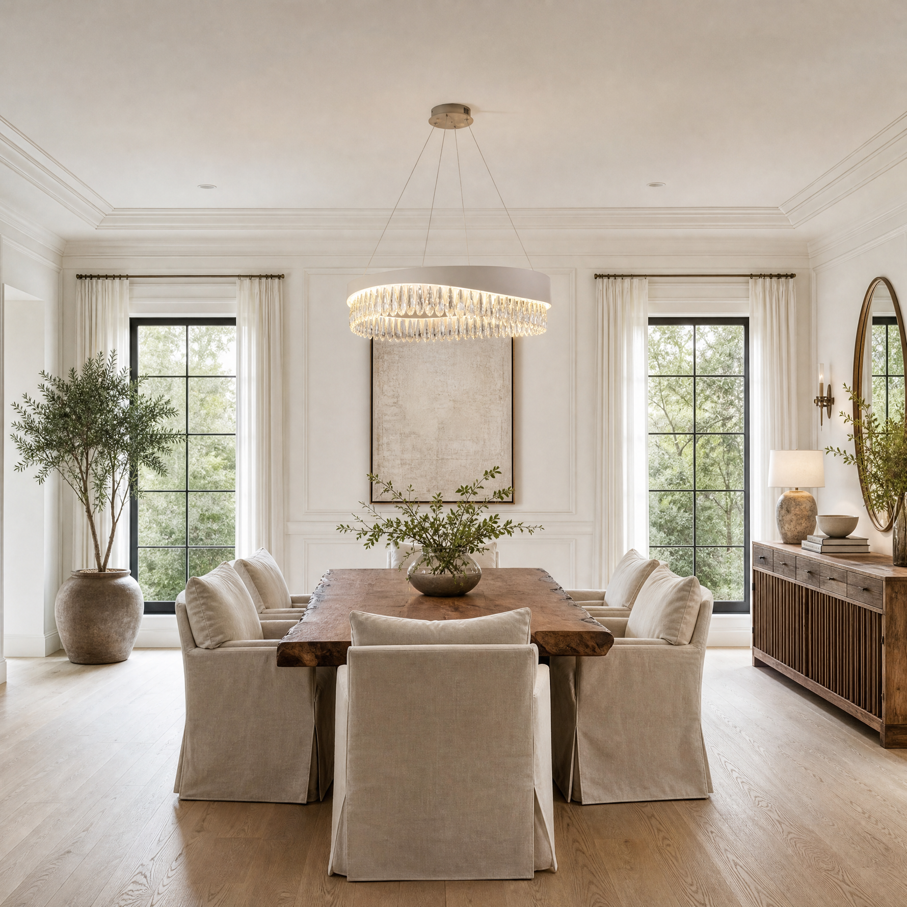 Stagno Crystal Halo Chandelier