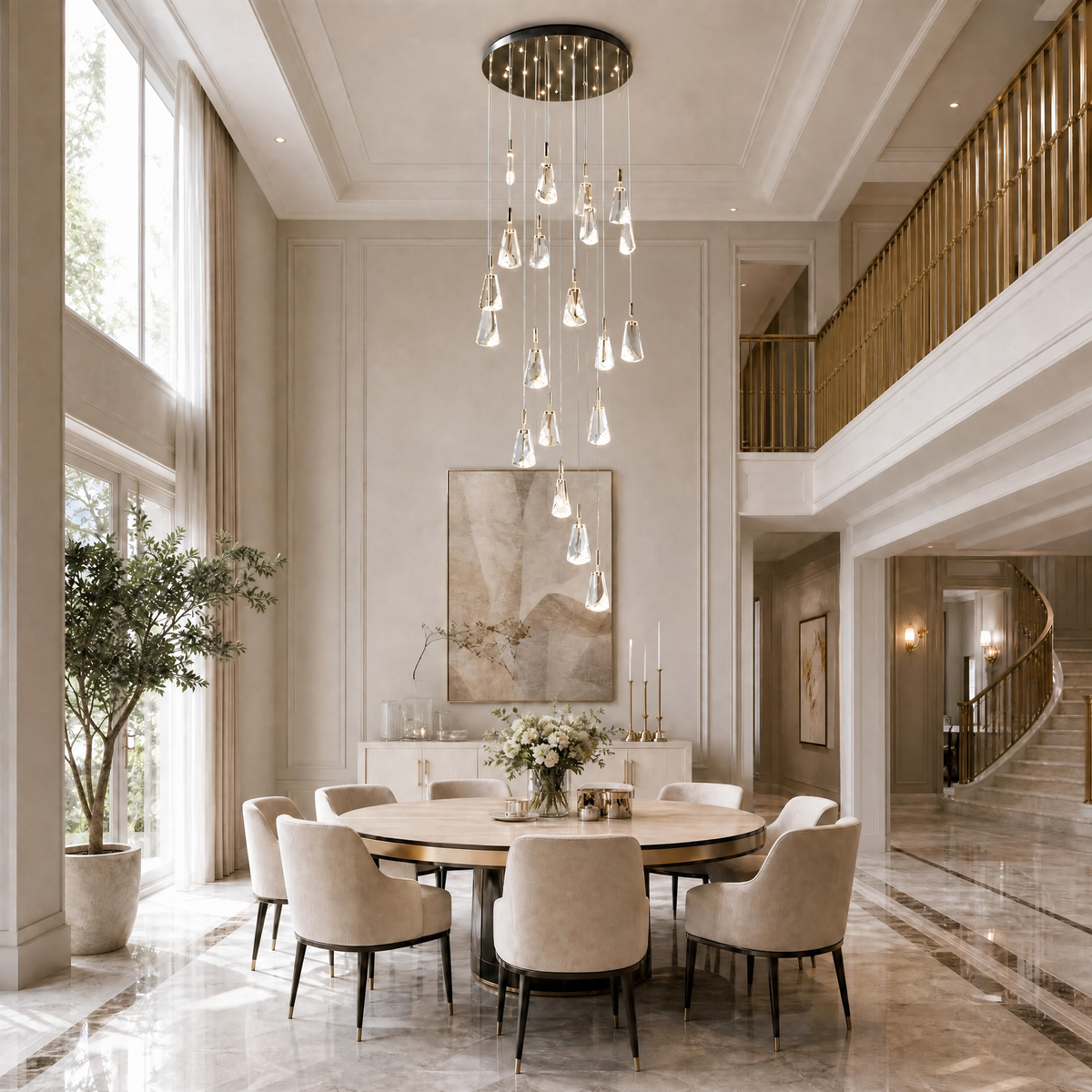 Stardust Fan Modern Multi-Tier Cluster Chandelier