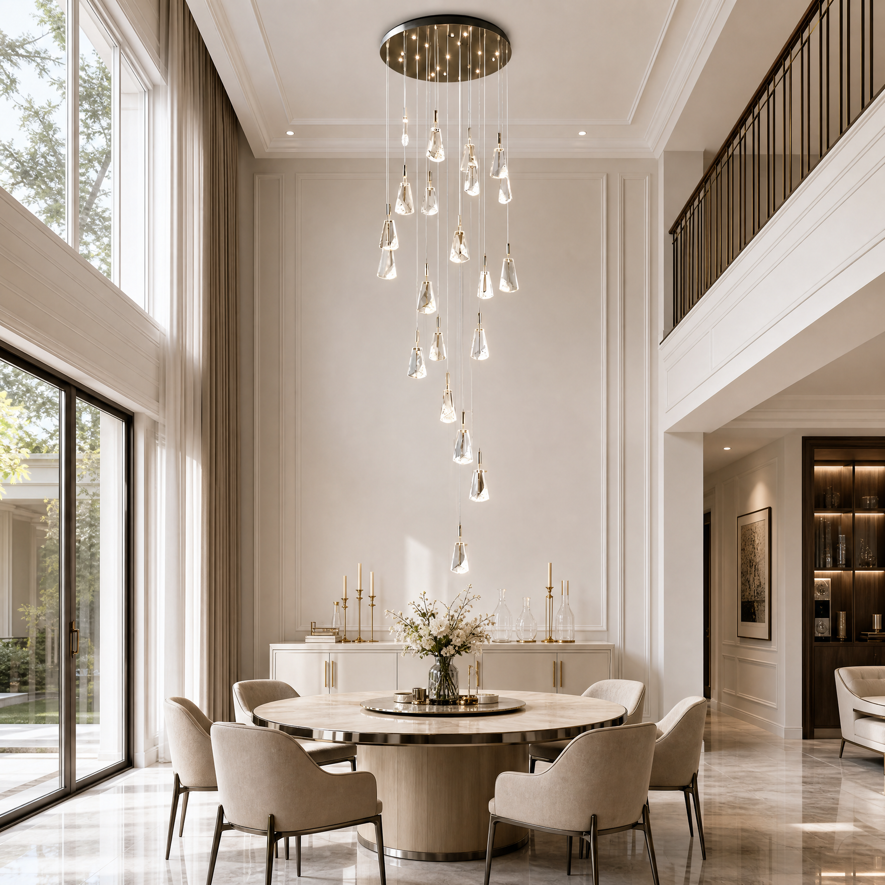 Stardust Fan Modern Multi-Tier Cluster Chandelier