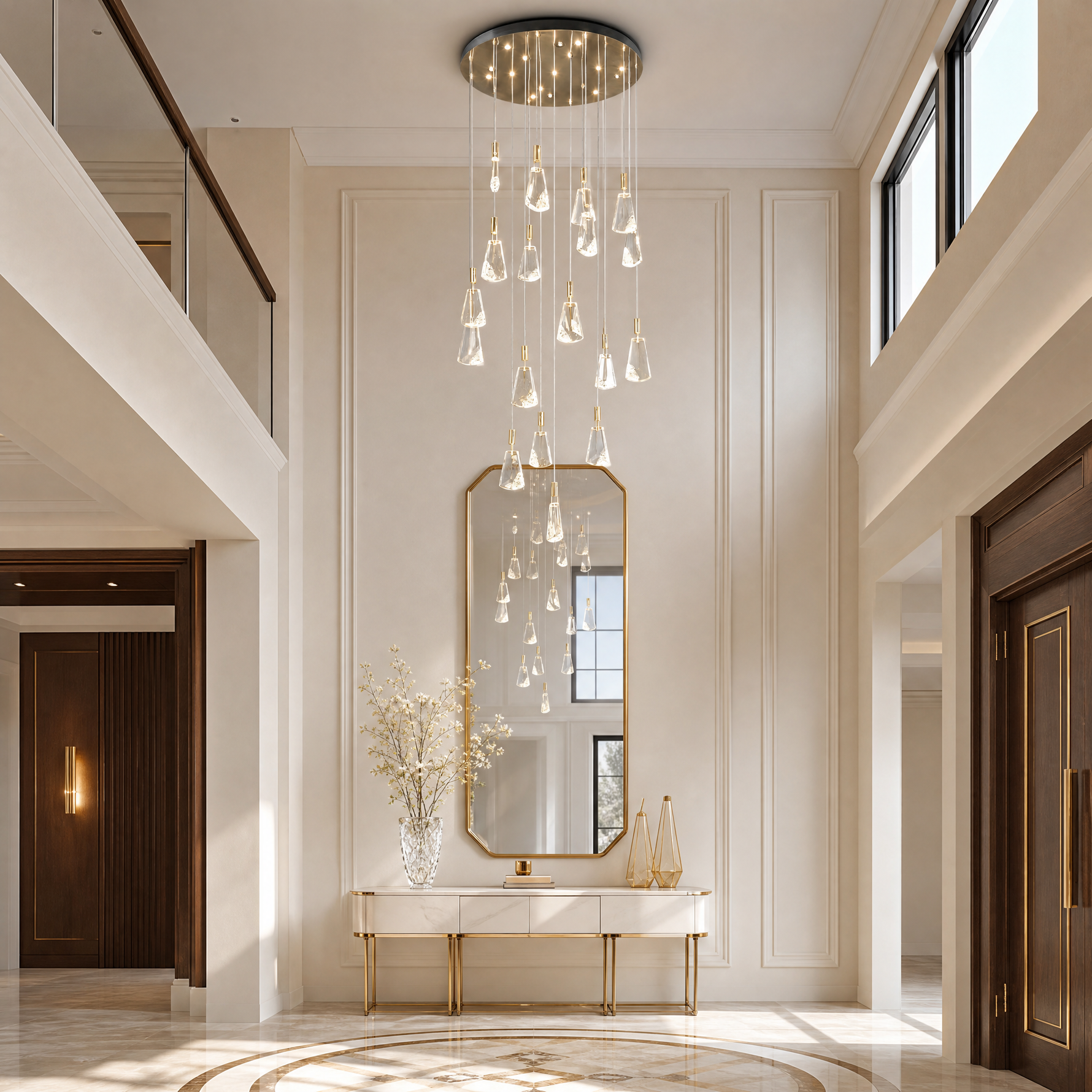 Stardust Fan Modern Multi-Tier Cluster Chandelier