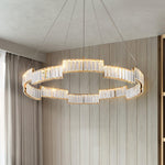 Stella Crystal Chandelier – Copper Finish Clear Crystal LED Ceiling Light