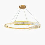 Stella Gold Crystal LED Chandelier with Warm Cool Lights