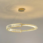 Stella Gold Crystal LED Chandelier with Warm Cool Lights