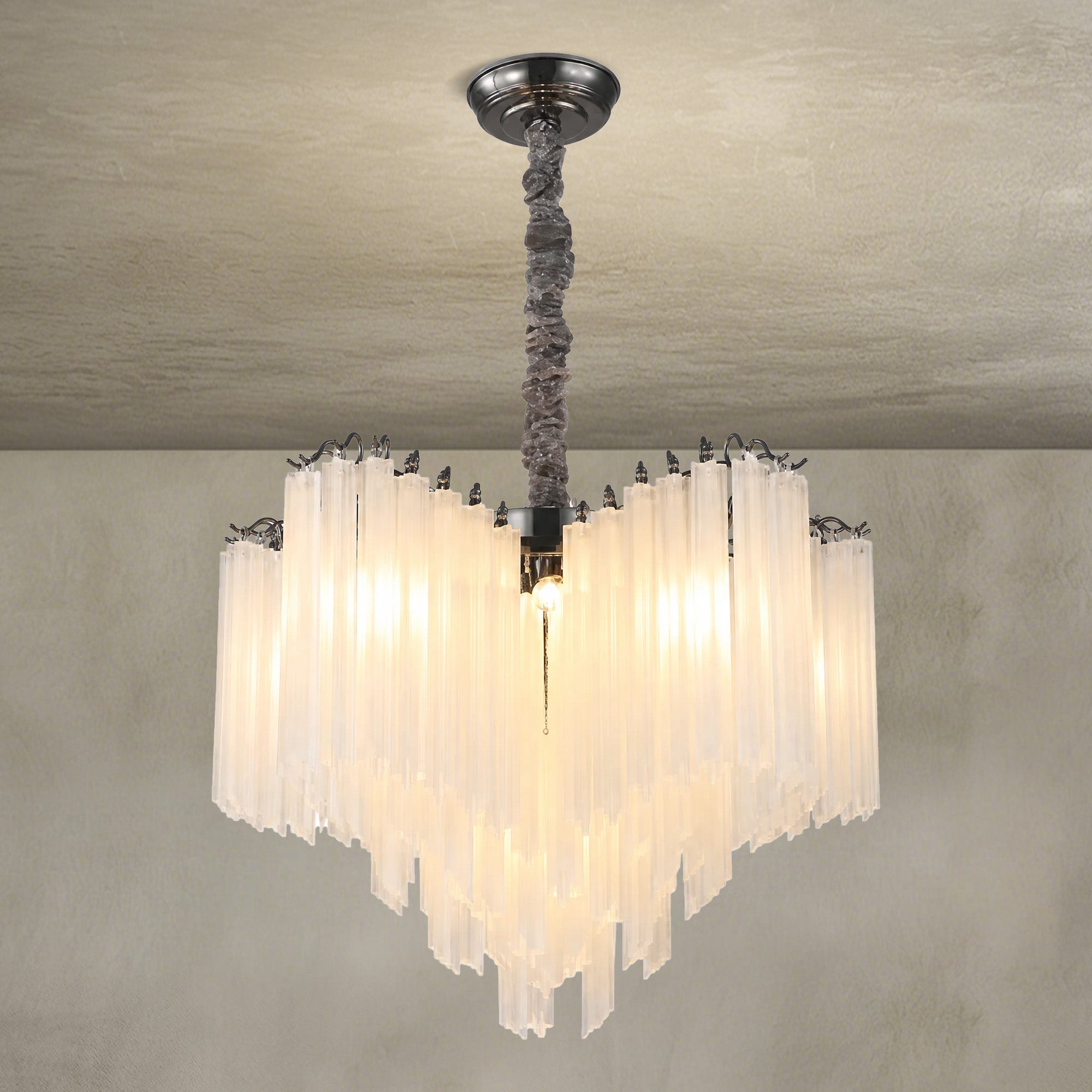 Glass Rod Chandelier