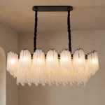 Stelo Glass Rod Linear Chandelier