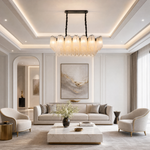 Stelo Glass Rod Linear Chandelier