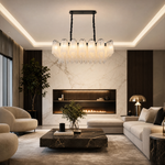 Stelo Glass Rod Linear Chandelier