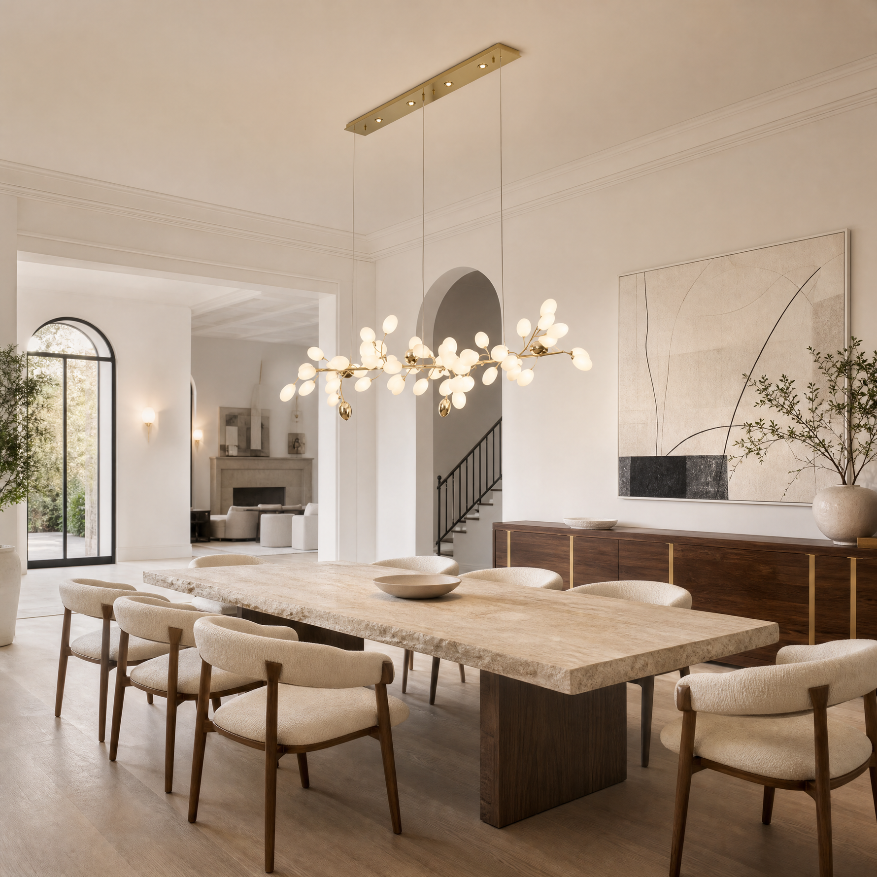 Stilla Brass Linear Chandelier