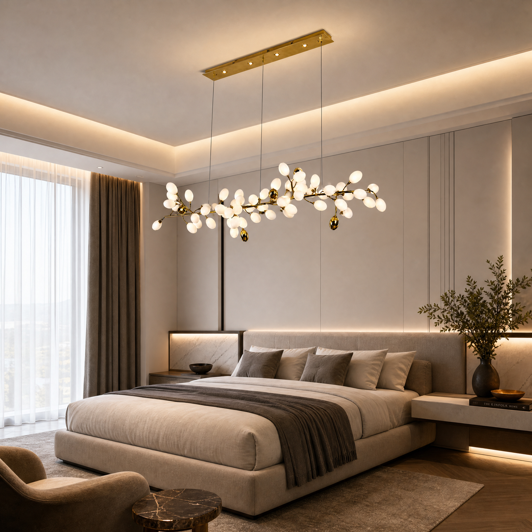 Stilla Brass Linear Chandelier
