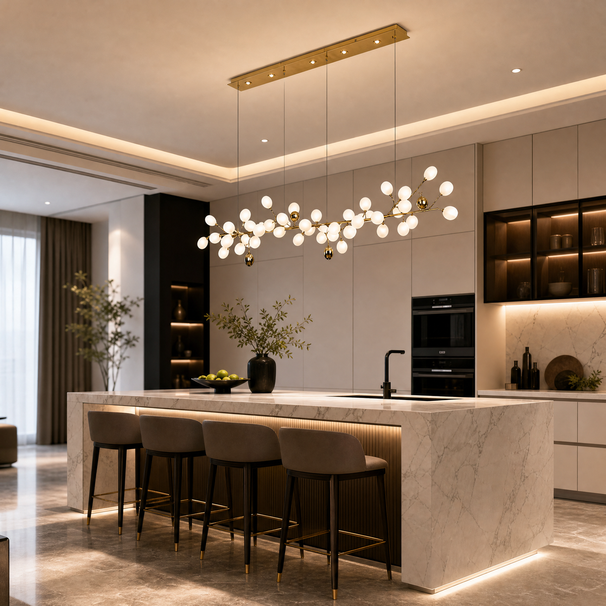 Stilla Brass Linear Chandelier