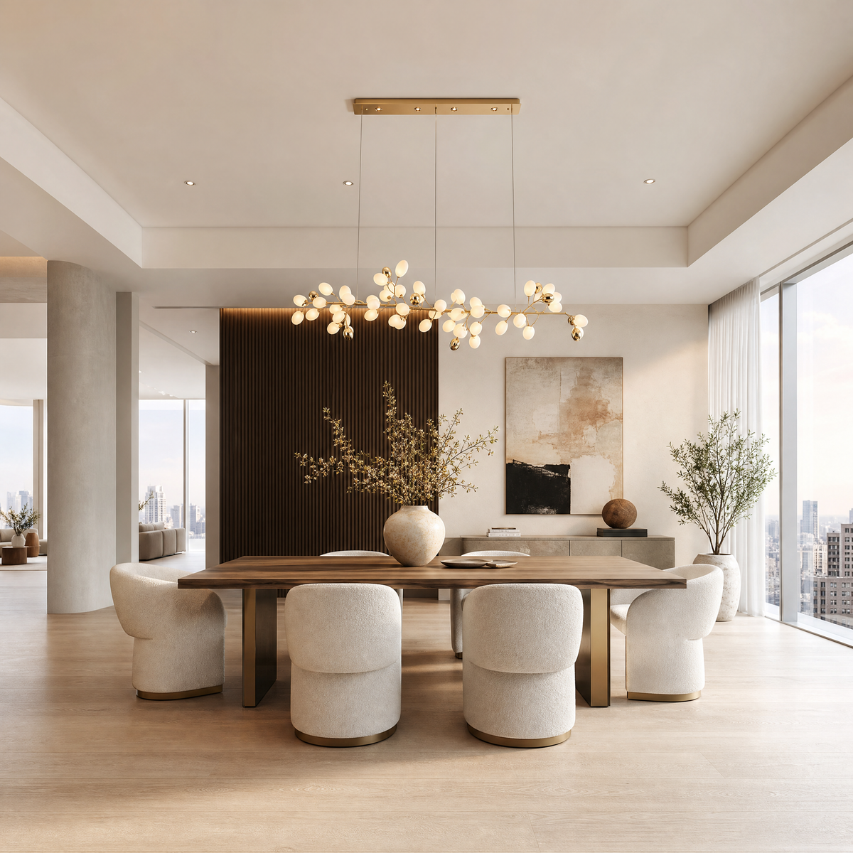 Stilla Brass Linear Chandelier
