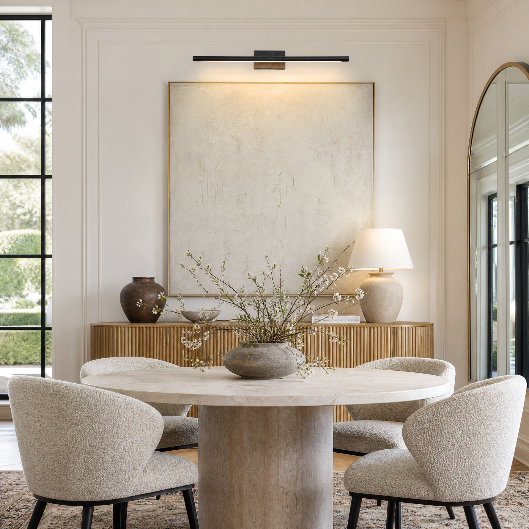 Straight Bar Vanity Light 24in - Black