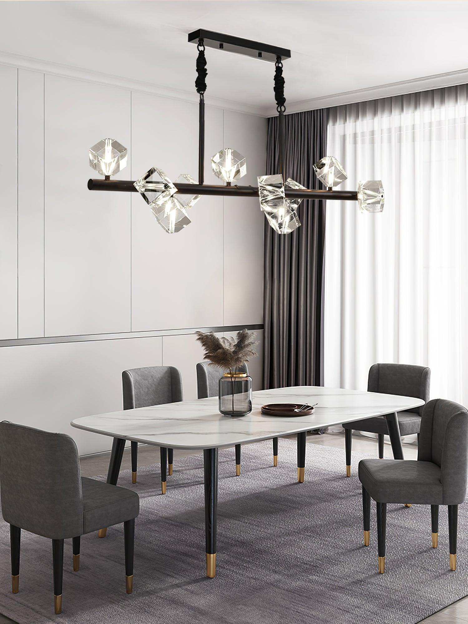 Takku Crystal Chandelier 8‑12 Heads Gold or Black LED