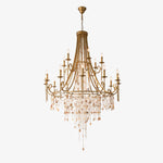 Tatum Lux Shell Crystal Chandelier – 21 Heads Copper