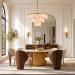 Three-Tier Stacked Marble Round Pendant 900 - Copper