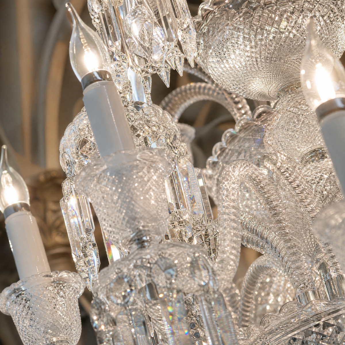 Tiered Beaded Crystal Floor Lamp