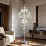 Tiered Beaded Crystal Floor Lamp