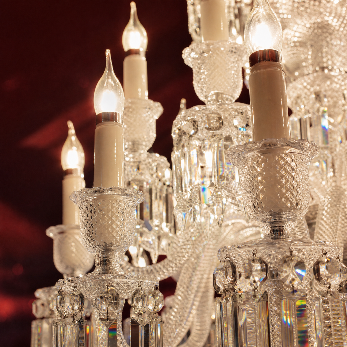 Tiered Beaded Crystal Floor Lamp