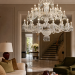 Tiered Candle Glass Crystal Chandelier