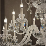 Tiered Candle Glass Crystal Chandelier