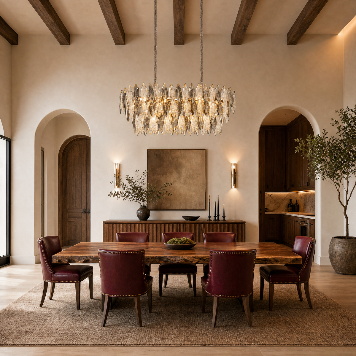 Tondo Crystal Rectangular Chandelier