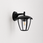 Traditional Black Aluminum Downlight Outdoor Wall Lantern