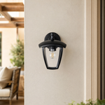 Traditional Black Aluminum Downlight Outdoor Wall Lantern