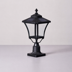 Traditional Matte Black Cast Aluminum Outdoor Post Lantern